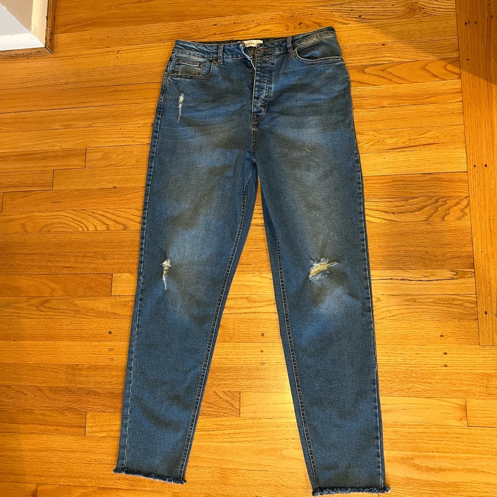 American Tall Women's Jeans Jada Mom Jean Size 31 Tall Denim Blue 33” Inseam